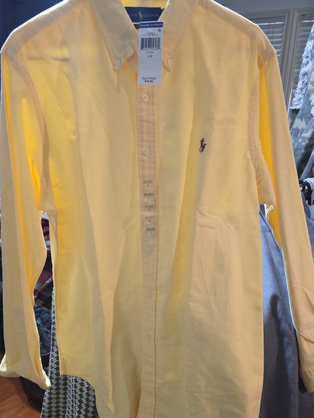 Ralph Lauren Pale Yellow Oxford Button-Down Shirt